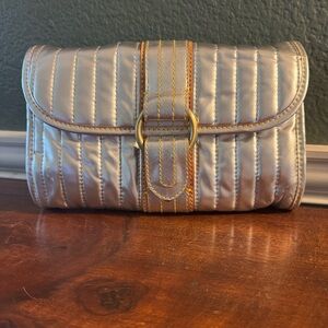 Silver Quilted Clutch